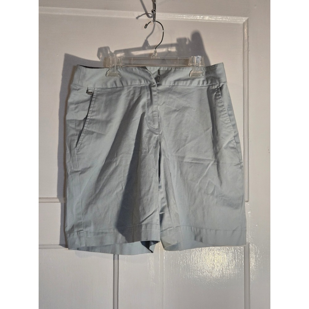 LizGolf by Liz Claiborne Light Blue Golf Shorts Womens 10 Stretch Cotton Blend